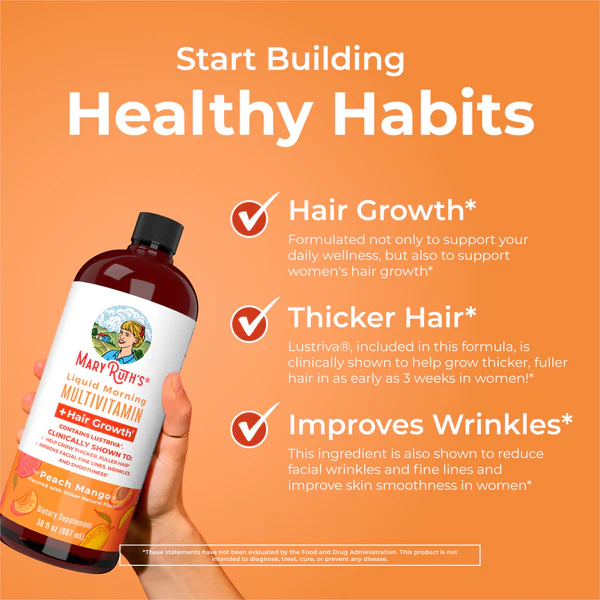 Liquid Morning Multivitamin + Hair Growth+Smooth out facial wrinkles