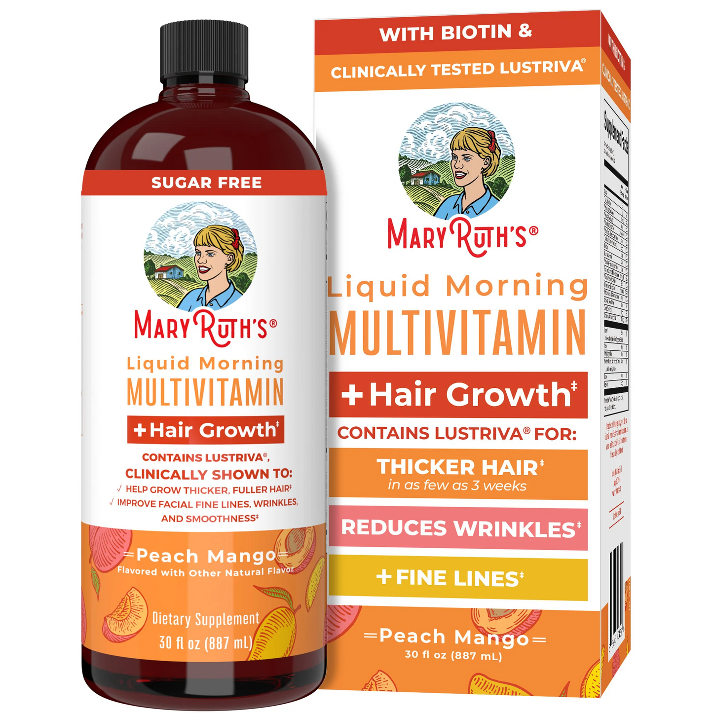 Liquid Morning Multivitamin + Hair Growth+Smooth out facial wrinkles